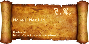 Nobel Matild névjegykártya