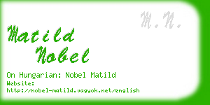 matild nobel business card